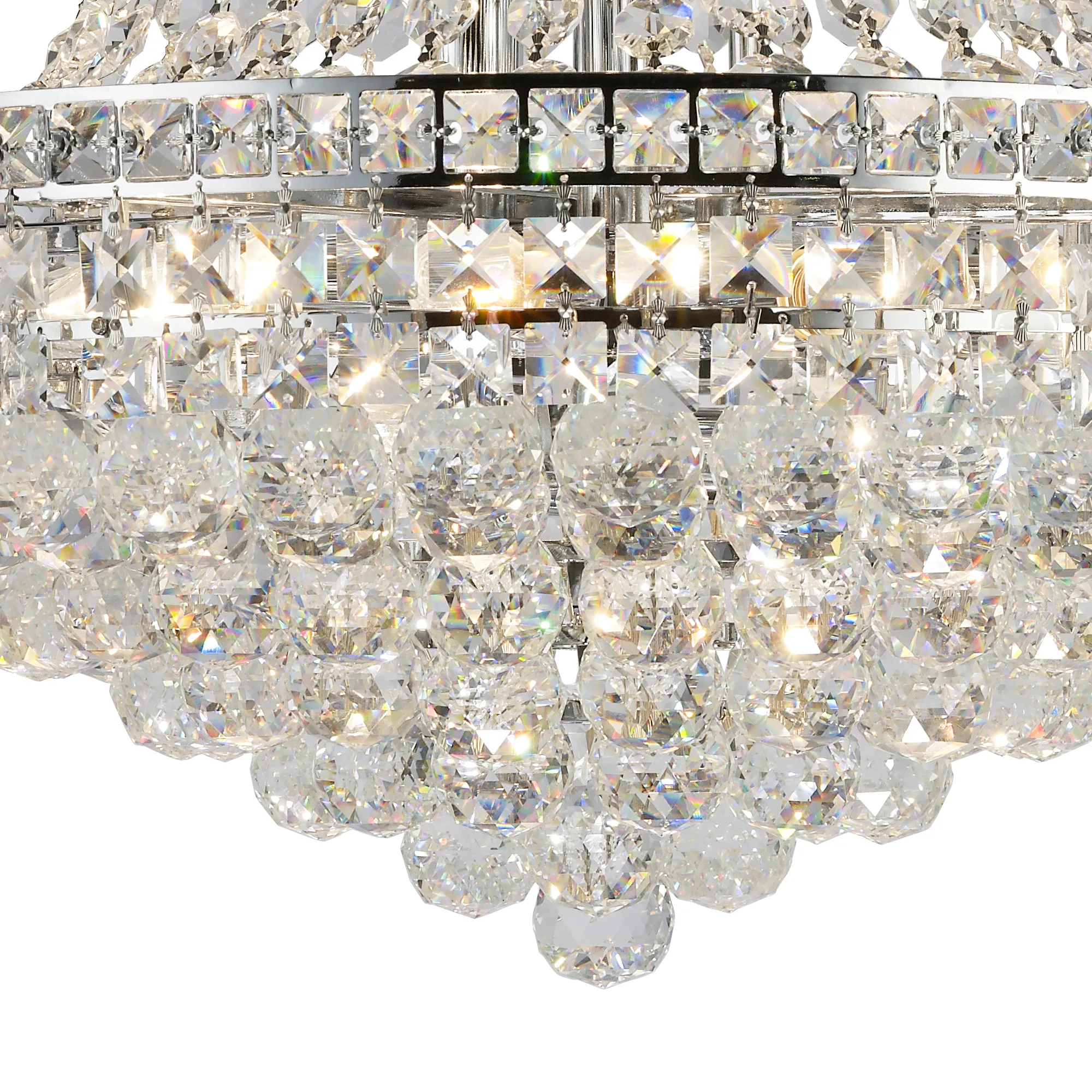 Frances Crystal Chandelier 14 Light (19.8kg) Polished Chrome IL31420  Diyas Frances